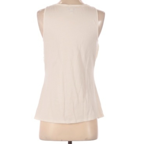 Express Ivory Sequin Striped Sleeveless Top Sz S - Picture 2 of 2